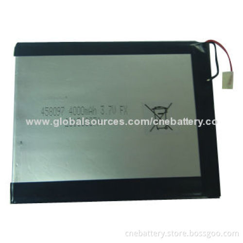 High-capacity Lithium Polymer Battery Pack for Tablet, Sony's PSP, 3.7V Voltage, 4,000mAh CapacityNew